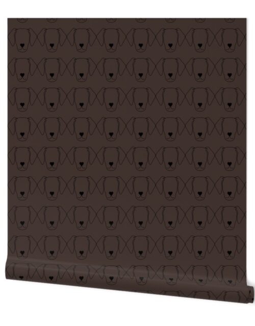 Chocolate Brown Good Boie Outline Dogs Wallpaper