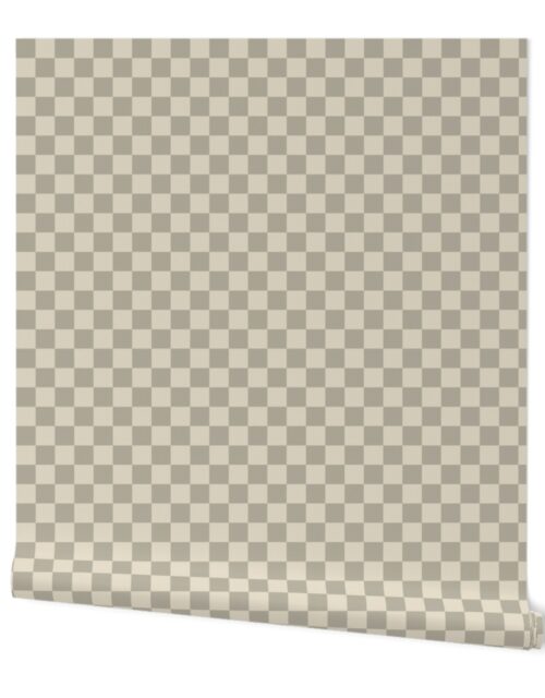 Cream and Beige  Checkerboard Wallpaper
