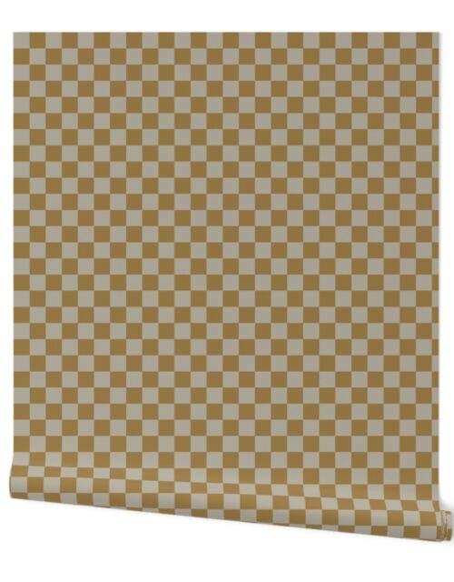 Beige and Tan Checkerboard Wallpaper