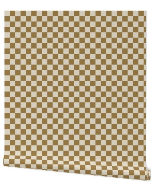 Cream and Tan  Checkerboard Wallpaper