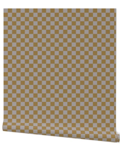 Fawn and Tan Checkerboard Wallpaper