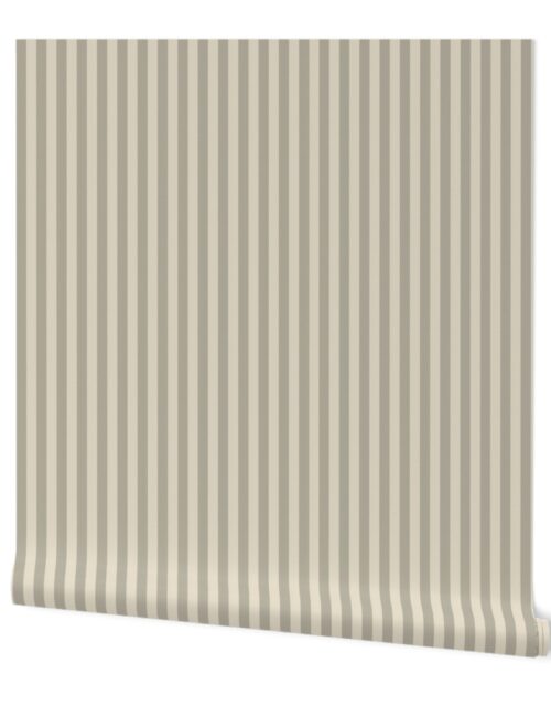 Half Inch Pencil Stripes in Good Boie Cream and Beige Wallpaper