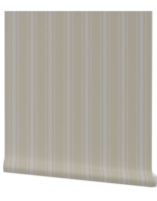 Fawn on Beige French Provincial Mattress Ticking Wallpaper