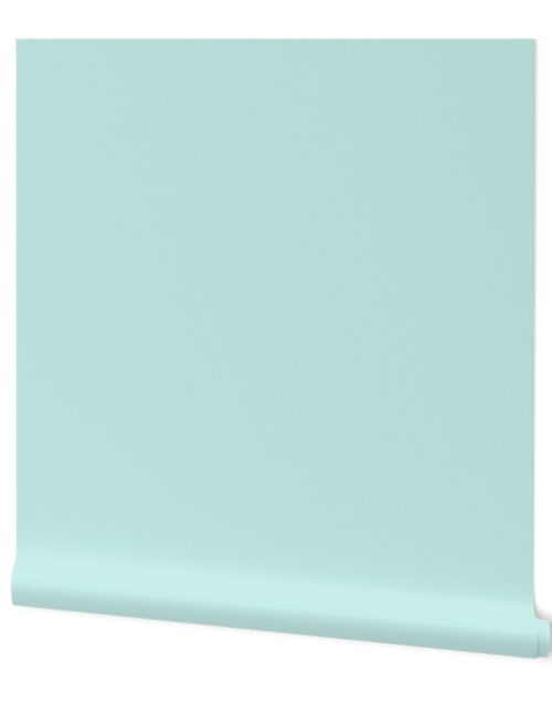 Sea Glass  Seafoam Blue Solid Color Palette Wallpaper