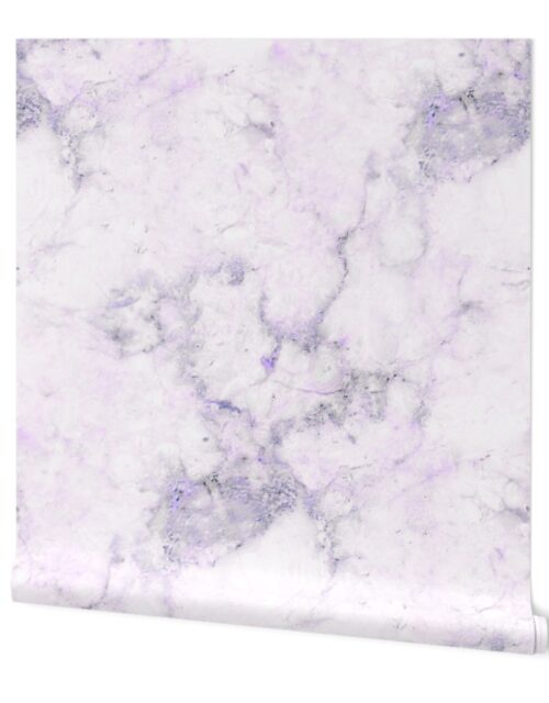 Marble Natural Stone Grey With Purple Pink Veining Quartz Wallpaper