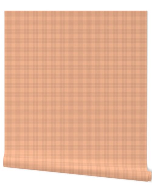 Faded Peach Fuzz Color of the Year 2024 Small Tartan Wallpaper