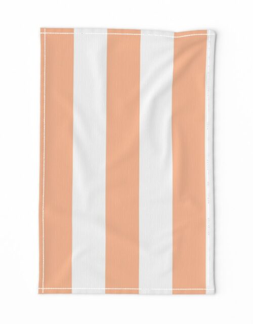 3 Inch Circus Tent Stripe in Peach Fuzz Color of the Year 2024 and White Tea Towel