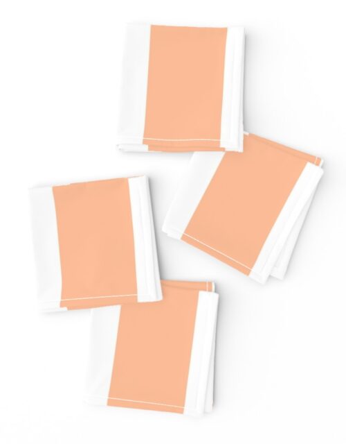 3 Inch Circus Tent Stripe in Peach Fuzz Color of the Year 2024 and White Cocktail Napkins