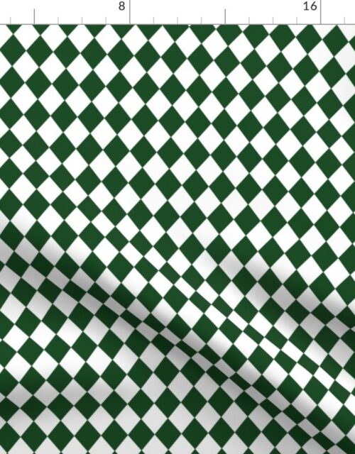 1 Inch Wide Hunter Green Modern Diamond Pattern Fabric
