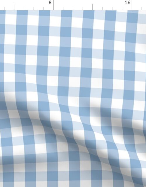 1 inch Airy Blue Gingham Check Fabric