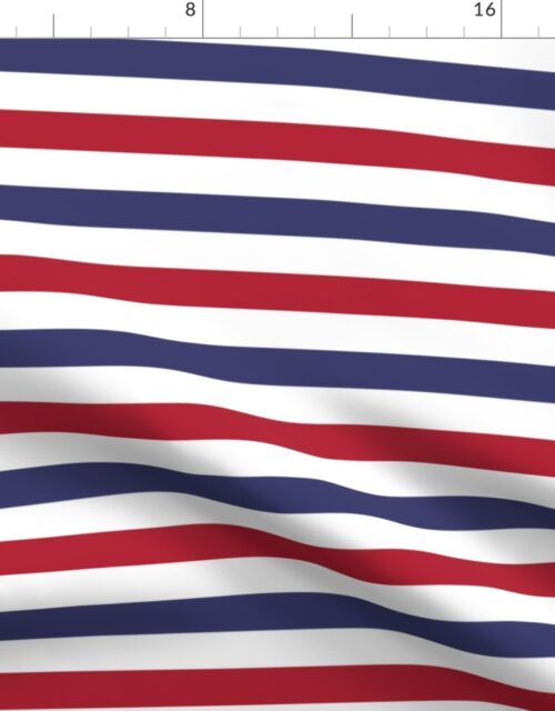 1 inch Flag Red, White and Blue Alternating H Stripes Fabric