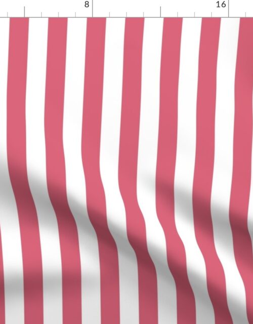 1 inch Nantucket Red and White Cabana Tent Stripes Fabric