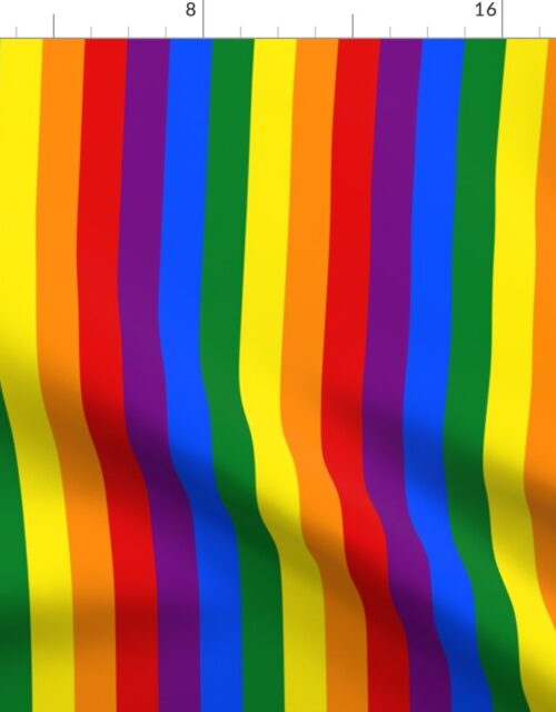 1 inch Vertical  Rainbow Pride Stripes Fabric
