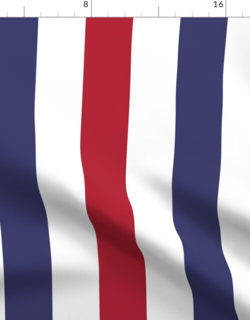 2.5 inch Flag Red, White and Blue Alternating V Stripes Fabric