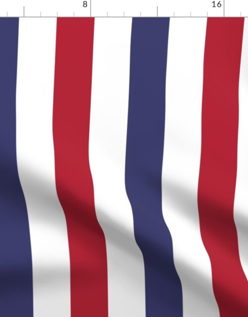 2 inch Flag Red, White and Blue Alternating V Stripes Fabric