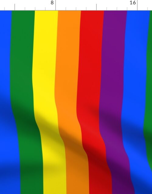 2 inch Vertical  Rainbow Pride Stripes Fabric