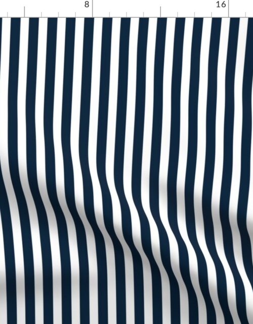 Navy and White Sailor Stripes Fabric
