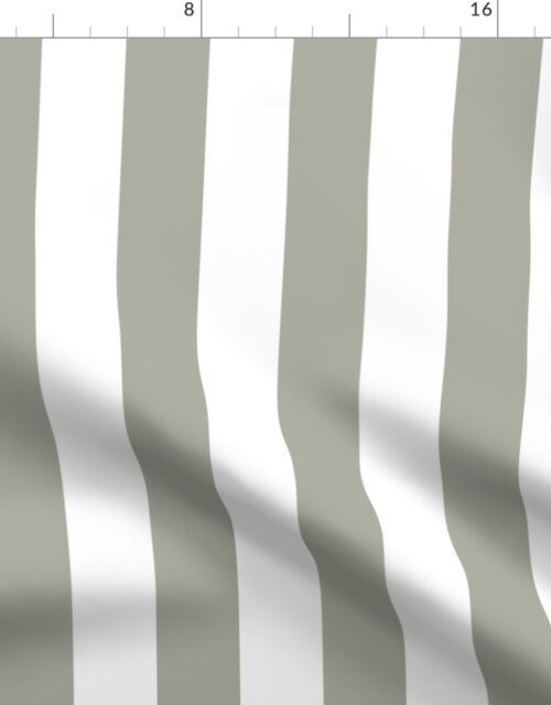 Dove Grey 2″ Wide Cabana Stripes Fabric
