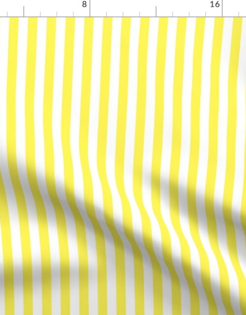 Lemon Yellow Sailor 1/2″ Thin Stripes Fabric