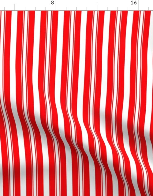 Circus Red Deckchair Stripes Fabric