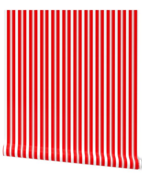 Circus Red Deckchair Stripes Wallpaper