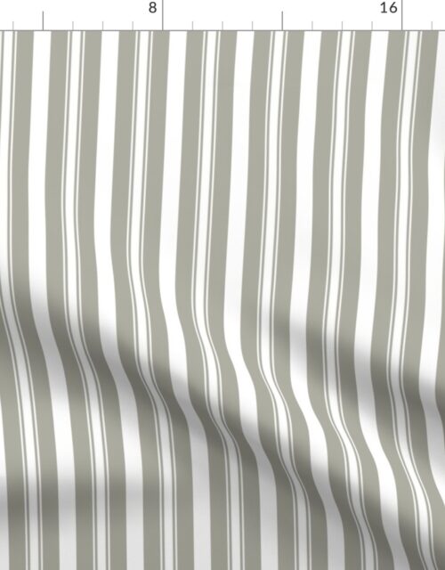 Dove Grey Deckchair Stripes Fabric