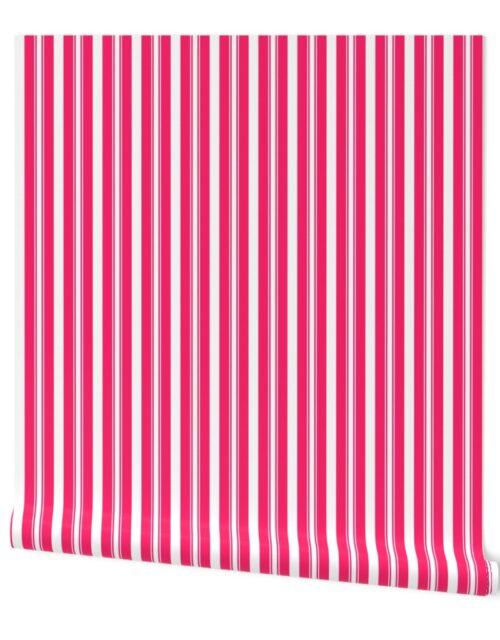 Pop Pink Deckchair Stripes Wallpaper