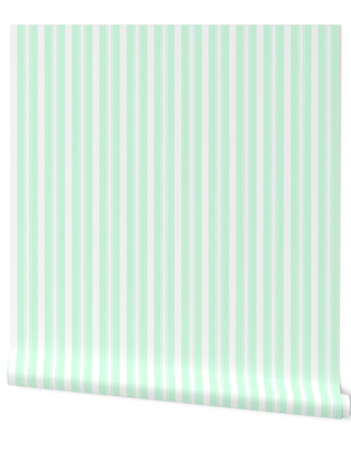 Summer Mint Deckchair Stripes Wallpaper