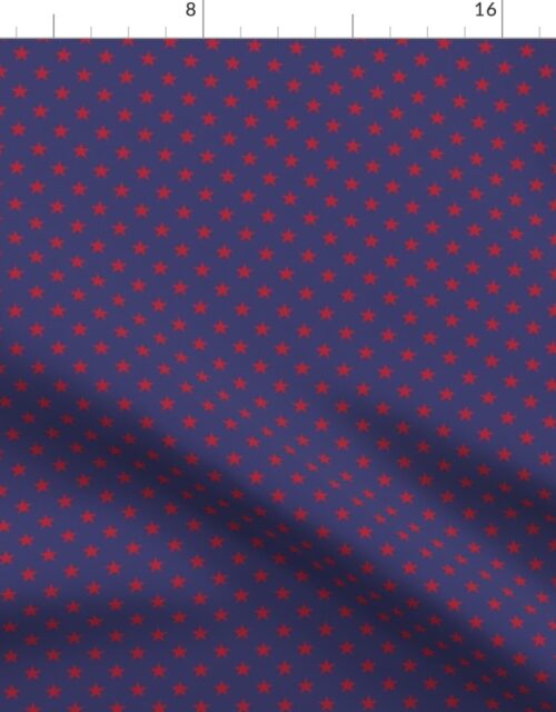 USA Flag Red and Flag Blue Stars Fabric