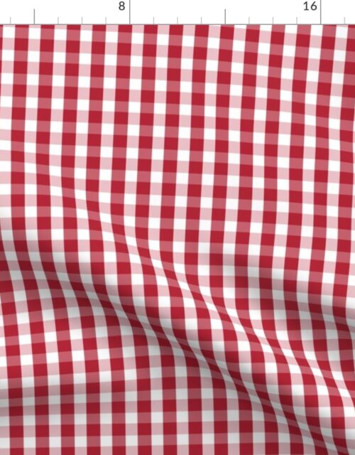USA Flag Red and White Gingham Checks Fabric