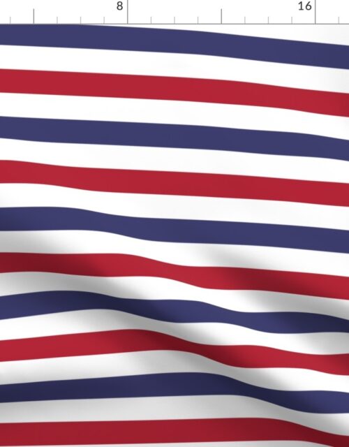 USA American Flag Red, White and Blue Alternating Stripes Fabric