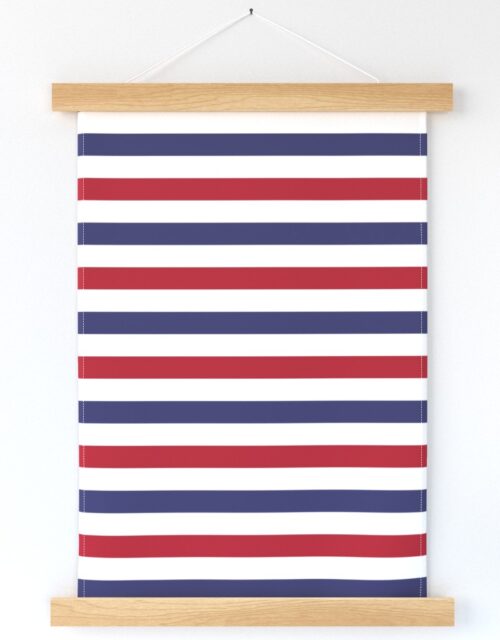 USA American Flag Red, White and Blue Alternating Stripes Wall Hanging