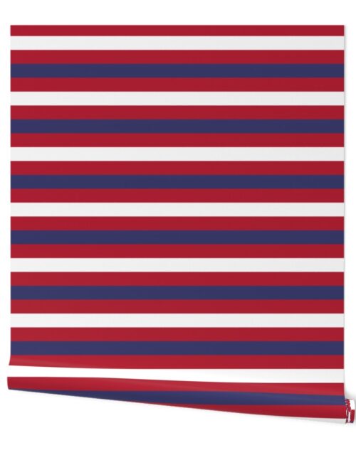 USA Flag Alternating Red and Blue with White Stripes Wallpaper