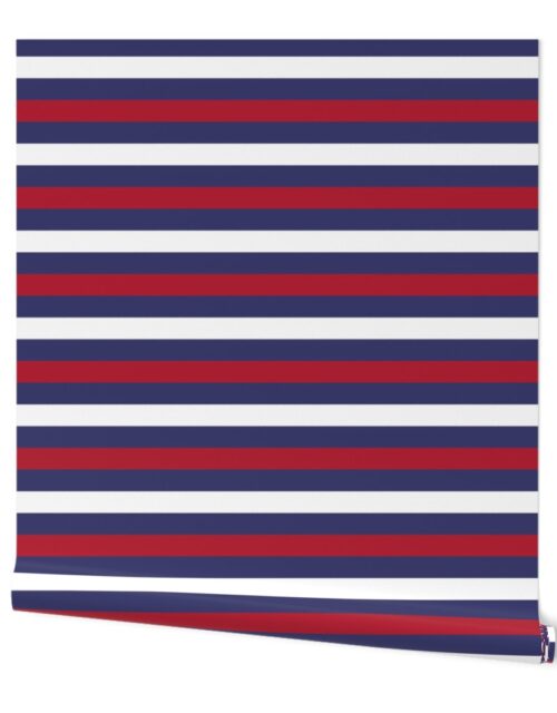 USA Flag Alternating Blue with Red and White Stripes Wallpaper