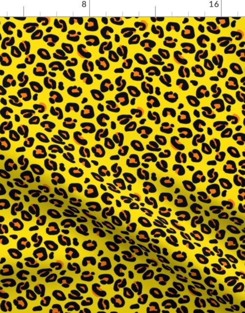 Leopard Spots Lemon Fabric