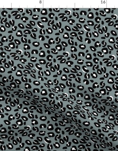 Leopard Spots Grey Fabric