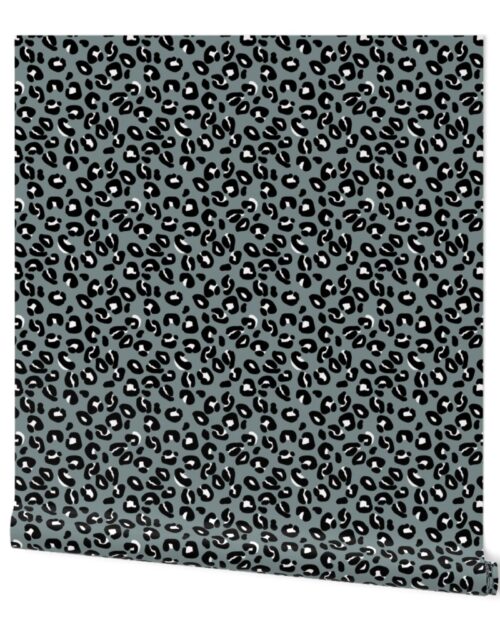 Leopard Spots Grey Wallpaper