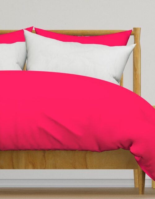 Neon Hot Pink Solid Duvet Cover