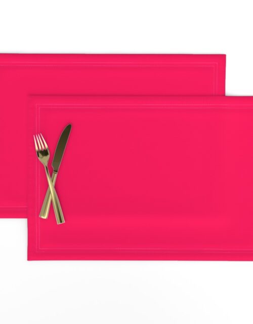Neon Hot Pink Solid Placemats