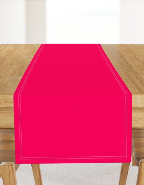 Neon Hot Pink Solid Table Runner