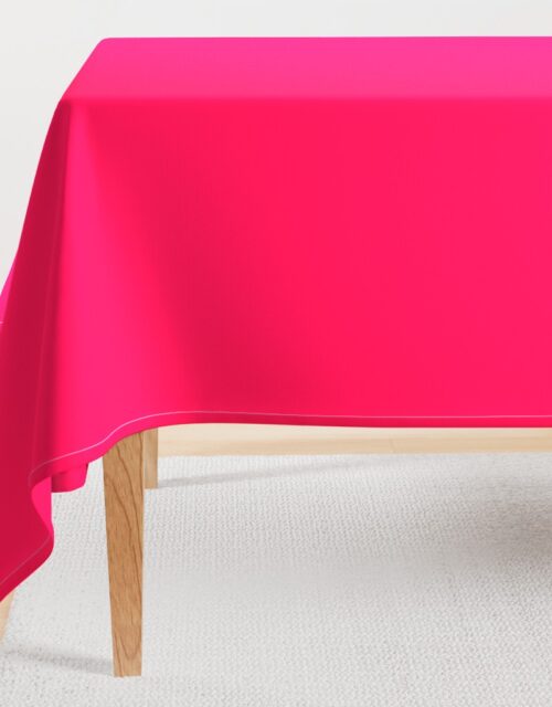 Neon Hot Pink Solid Rectangular Tablecloth