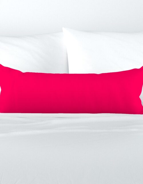 Neon Hot Pink Solid Extra Long Lumbar Pillow