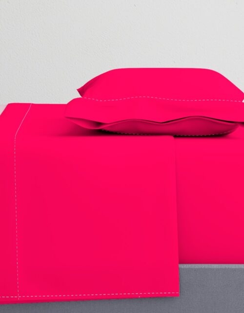 Neon Hot Pink Solid Sheet Set