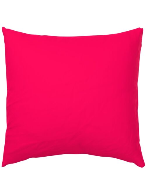 Neon Hot Pink Solid Euro Pillow Sham
