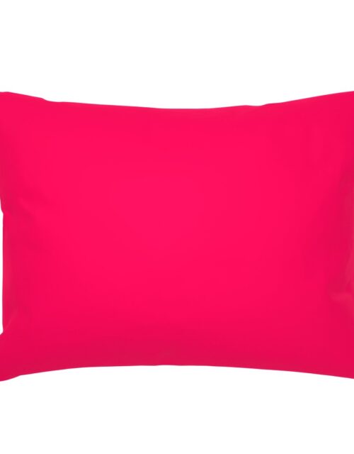 Neon Hot Pink Solid Standard Pillow Sham
