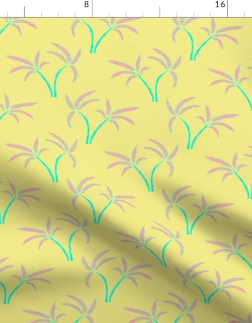Twin Palms in Lemon Fabric
