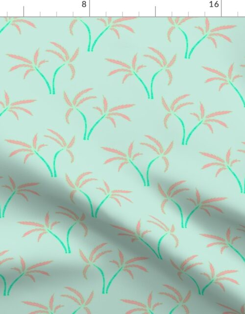 Twin Palms in Mint Fabric