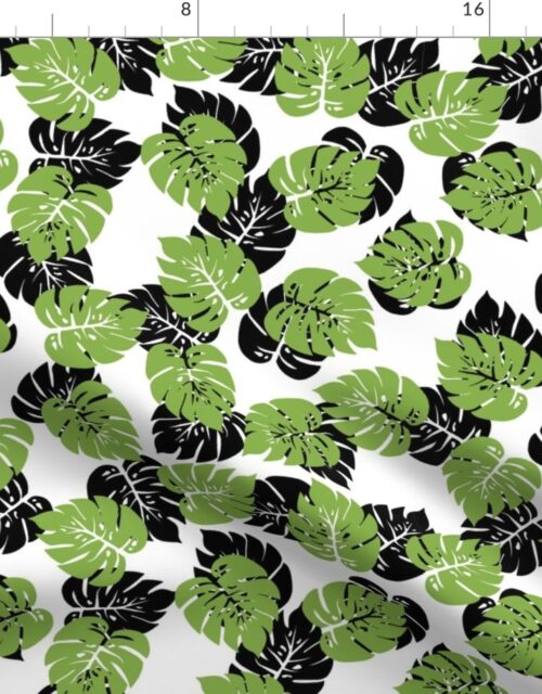 Monstera Big Leaf Greenery Green Fabric