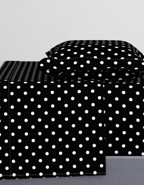 Licorice Black and White Polka Dots Sheet Set