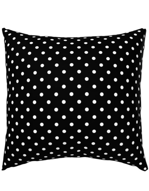 Licorice Black and White Polka Dots Euro Pillow Sham